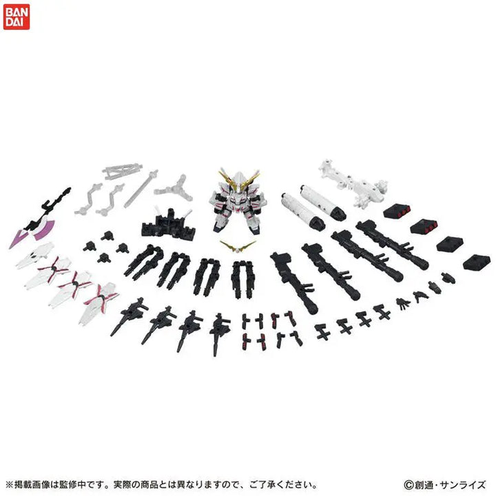 DMHTOY In Stock BANDAI PB Limited Mobile Suit Ensemble MSE EX13 RX0 Full Armor Unicorn Gundam Mini Figure